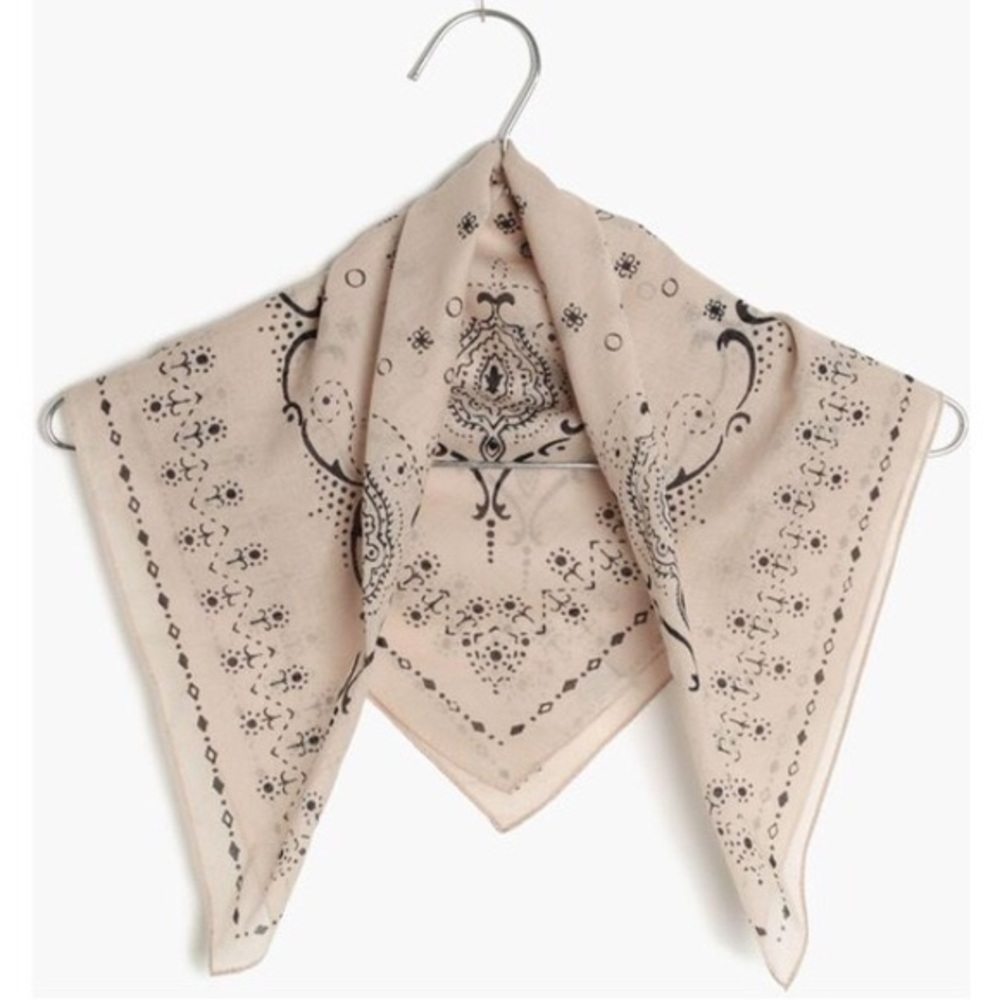 Madewell Blush Cotton Bandana Scarf